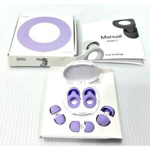 Loop Quiet 2 Earplugs Violet 24dB SNR Silicone Comfort **Open Damaged Box**